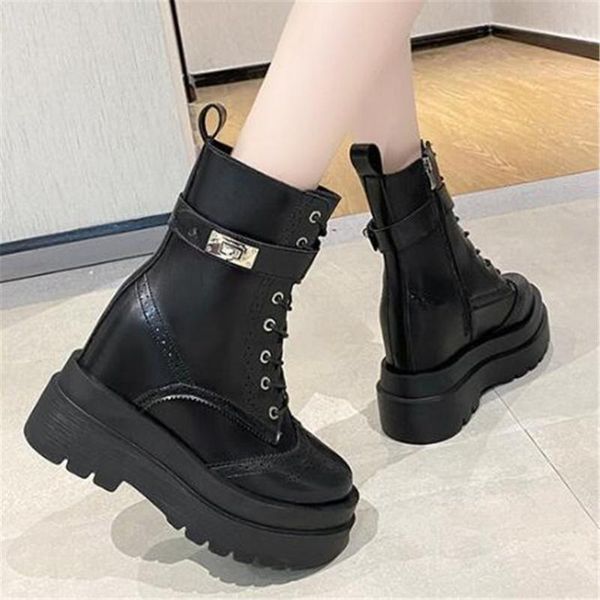 boots winter warm leather chunky sneakers women fashion buckle hidden heels ankle female high platform hollow out shoes, Black
boots winter warm leather chunky sneakers women fashion buckle hidden heels ankle female high platform hollow out shoes, Black