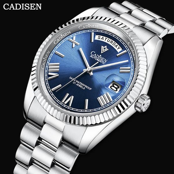 wristwatches cadisen 2021 men watch automatic mechanical wristwatch luxury sapphire day date miyota 8285 japan movement 50m waterproof, Slivery;brown
wristwatches cadisen 2021 men watch automatic mechanical wristwatch luxury sapphire day date miyota 8285 japan movement 50m waterproof, Slivery;brown