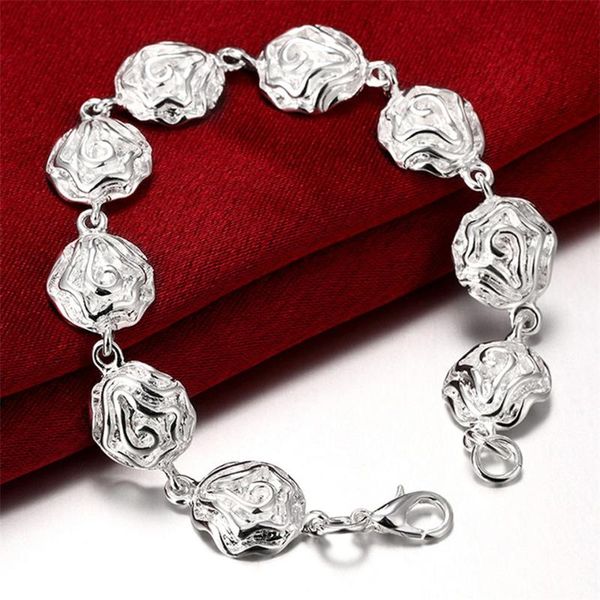 charm bracelets delicate 925 sliver fashion jewelry whole rose bracelet for women romantic anniversary gift beautiful present trendy, Golden;silver
charm bracelets delicate 925 sliver fashion jewelry whole rose bracelet for women romantic anniversary gift beautiful present trendy, Golden;silver