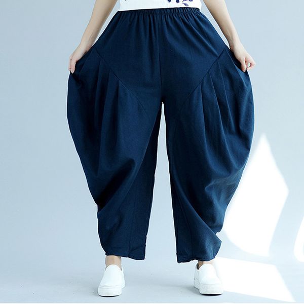 johnature autumn elastic waist harem pants for women solid color loose trouser pockets casual women patchwork pants 210521, Black;white
johnature autumn elastic waist harem pants for women solid color loose trouser pockets casual women patchwork pants 210521, Black;white