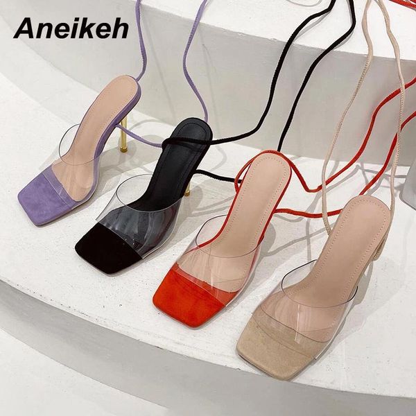 sandals aneikeh fashion trend pvc stiletto heels women shoes square toe cross-tied gladiator zapatos de mujer 35-42 summer 2021, Black
sandals aneikeh fashion trend pvc stiletto heels women shoes square toe cross-tied gladiator zapatos de mujer 35-42 summer 2021, Black