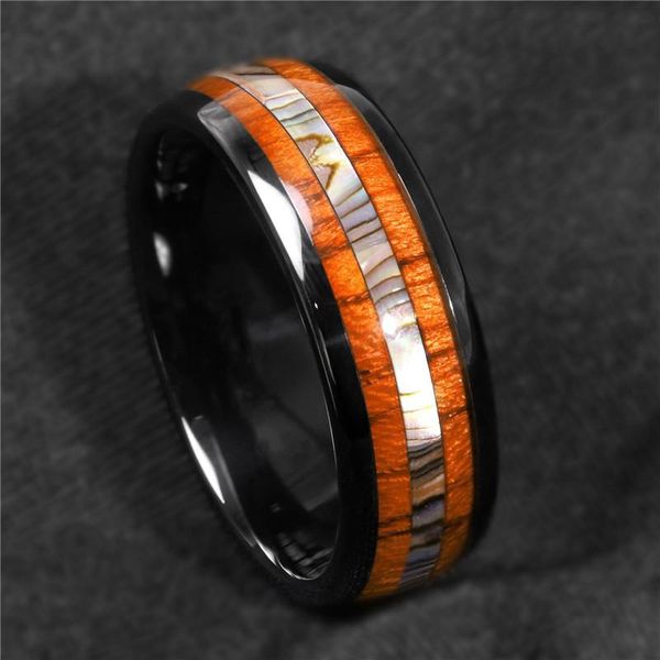 wedding rings fdlk 8mm black fashion simple ring koa wood abalone band men's jewelry to boyfriend husband gift, Slivery;golden
wedding rings fdlk 8mm black fashion simple ring koa wood abalone band men's jewelry to boyfriend husband gift, Slivery;golden