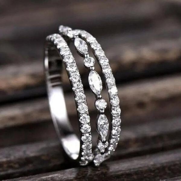 wedding rings korean style simple hollow ladies zircon silver color women's engagement jewelry party gifts accessories, Slivery;golden
wedding rings korean style simple hollow ladies zircon silver color women's engagement jewelry party gifts accessories, Slivery;golden