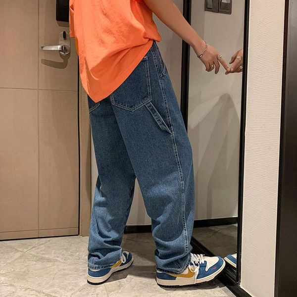 men's jeans hiphop straight for men thin navy blue stitching denim pants casual spring summer loose wide-leg trousers streetwear
men's jeans hiphop straight for men thin navy blue stitching denim pants casual spring summer loose wide-leg trousers streetwear