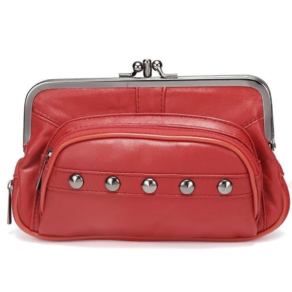 designer women coin purse genuine leather clutch bag rivet wallet sheepskin handbag small fashion change card holders, Red;black
designer women coin purse genuine leather clutch bag rivet wallet sheepskin handbag small fashion change card holders, Red;black