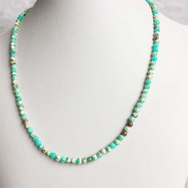 chains 4/6/8mm sea sediment blood green imperial turquoise jasper necklace natural stone jewelry noble exquisite chain choker collier, Silver
chains 4/6/8mm sea sediment blood green imperial turquoise jasper necklace natural stone jewelry noble exquisite chain choker collier, Silver