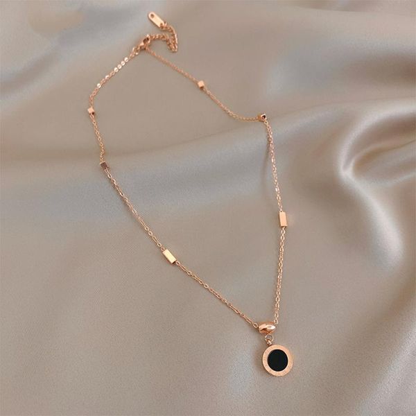 chokers classic titanium steel roman numeral black and white disc pendant necklace fashion korean jewelry unusual woman‘s clavicle cha, Golden;silver
chokers classic titanium steel roman numeral black and white disc pendant necklace fashion korean jewelry unusual woman‘s clavicle cha, Golden;silver