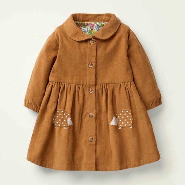 little maven 2021 autumn baby girls clothes brand dress animal kids corduroy winter dress peter pan collar dress with button y0914, Blue
little maven 2021 autumn baby girls clothes brand dress animal kids corduroy winter dress peter pan collar dress with button y0914, Blue