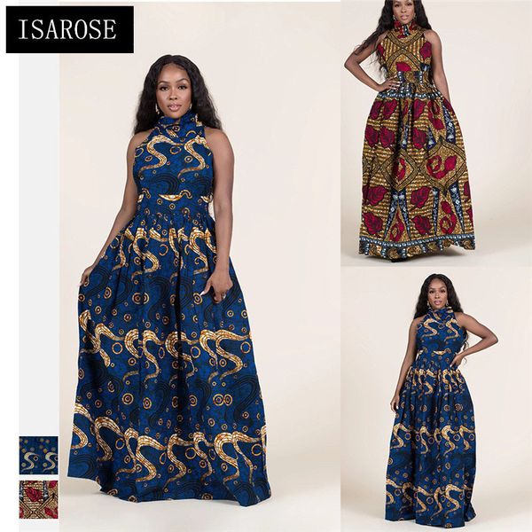 isarose fashion halter dress plus size lace up long dresses party wearing african print turtleneck sleeveless zipper dress robe 210422, Black;gray
isarose fashion halter dress plus size lace up long dresses party wearing african print turtleneck sleeveless zipper dress robe 210422, Black;gray