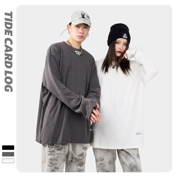 2021 autumn winter basic new round neck loose long sleeve bottomed shirt tide brand high street drop shoulder versatile for men and, Black
2021 autumn winter basic new round neck loose long sleeve bottomed shirt tide brand high street drop shoulder versatile for men and, Black