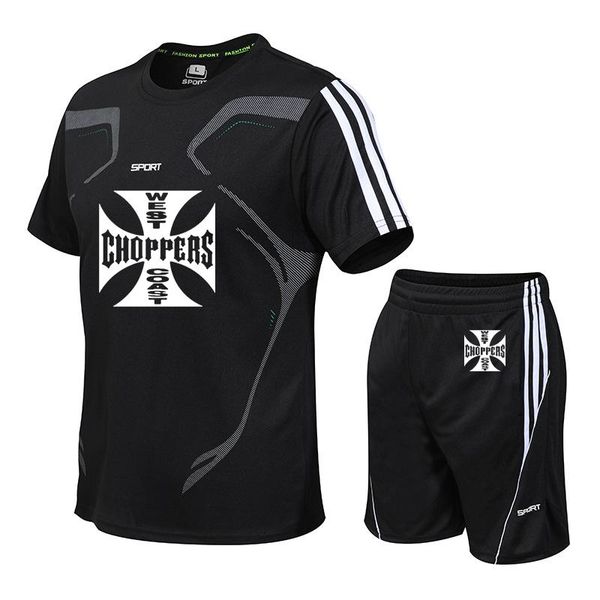 jogging clothing cotton men's suits rock music west coast choppers printed splicing stripe short sleeve + shorts 2-piece set, Black;red
jogging clothing cotton men's suits rock music west coast choppers printed splicing stripe short sleeve + shorts 2-piece set, Black;red
