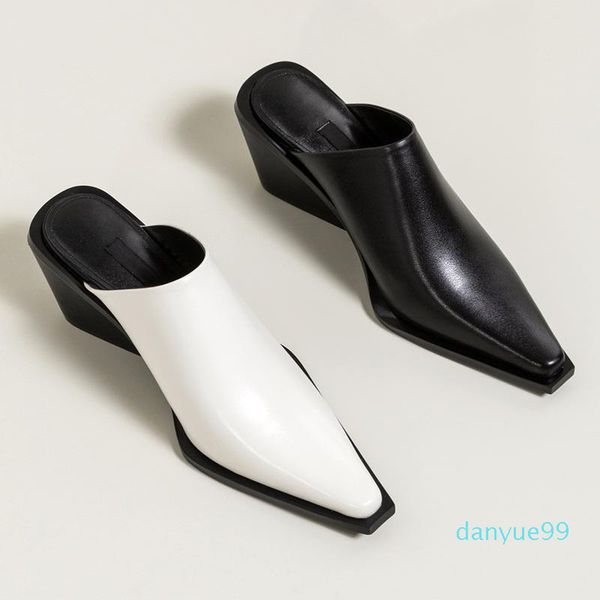 brand women sandals new 2021 summer genuine leather wedges high heels black white dress party office ladies shoes sandals 39
brand women sandals new 2021 summer genuine leather wedges high heels black white dress party office ladies shoes sandals 39