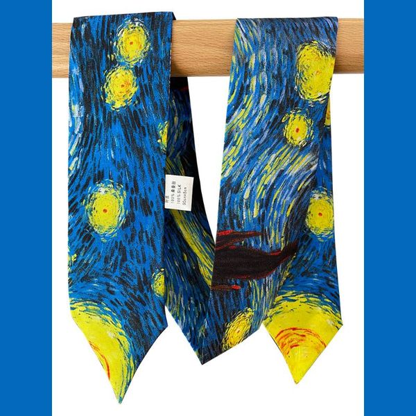 scarves 100% pure silk skinny scarf wholesale necktie for women luxury bag decor ribbon bulk female long narrow neck tie starry night, Blue;gray
scarves 100% pure silk skinny scarf wholesale necktie for women luxury bag decor ribbon bulk female long narrow neck tie starry night, Blue;gray