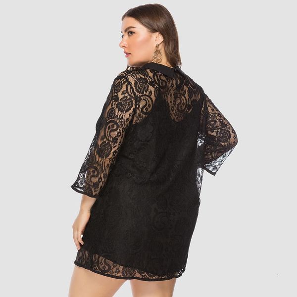 black lace summer casual plus size womens clothing party vestido seven-point sleeve women, Black;gray
black lace summer casual plus size womens clothing party vestido seven-point sleeve women, Black;gray