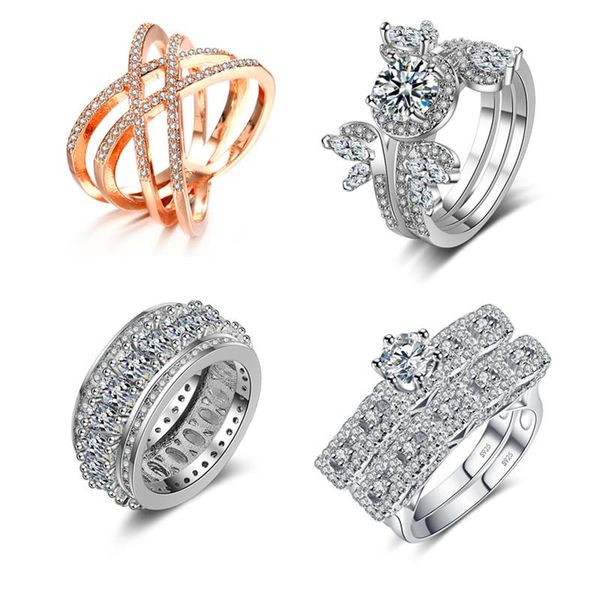 cluster rings olevo sweet romantic love ring alloy inlay glass double neutral couple gift anniversary, Golden;silver
cluster rings olevo sweet romantic love ring alloy inlay glass double neutral couple gift anniversary, Golden;silver
