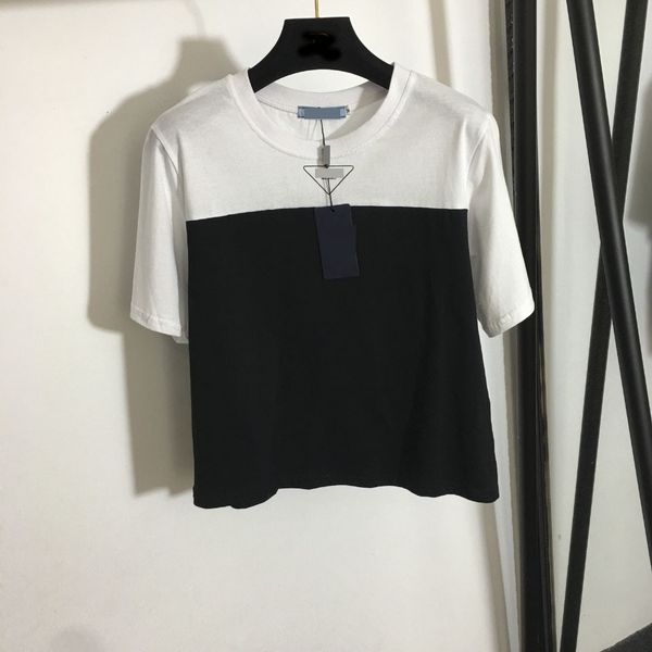 brand t shirt polos 2021 new print triangle bottom color blocking round neck short sleeve t-shirt, White
brand t shirt polos 2021 new print triangle bottom color blocking round neck short sleeve t-shirt, White