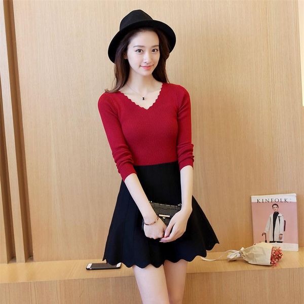 women's sweaters v-neck pullover autumn winter casual solid slim long sleeves knitted sweater warm korean style office ladies jumpers, White;black
women's sweaters v-neck pullover autumn winter casual solid slim long sleeves knitted sweater warm korean style office ladies jumpers, White;black