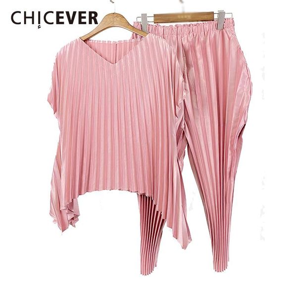 women's two piece pants chicever solid ruched set for women o neck short sleeve slim high waist full length casual sets females 2021, White
women's two piece pants chicever solid ruched set for women o neck short sleeve slim high waist full length casual sets females 2021, White