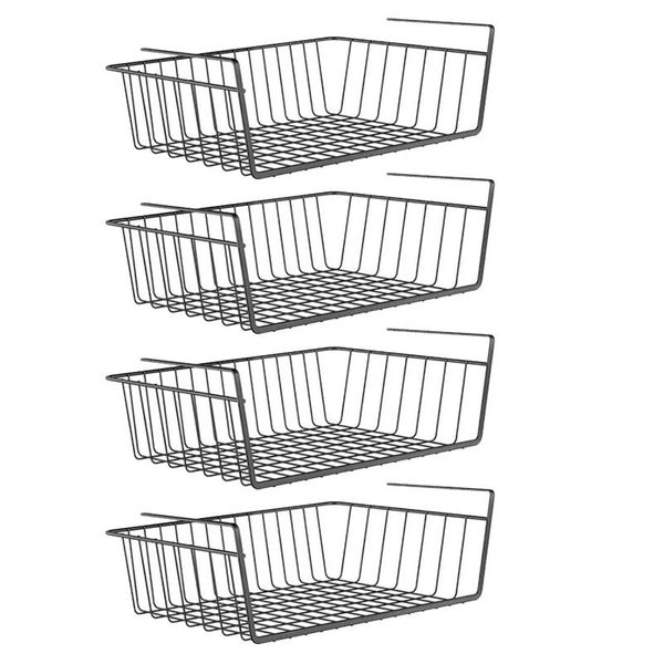 kitchen storage & organization under shelf basket, 4 pack black iron rack, for space on pantry desk bookshelf cupboard
kitchen storage & organization under shelf basket, 4 pack black iron rack, for space on pantry desk bookshelf cupboard