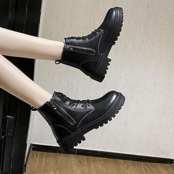 boots 2021 winter european and american wild fashion large size lace round head square heel women 9866, Black
boots 2021 winter european and american wild fashion large size lace round head square heel women 9866, Black