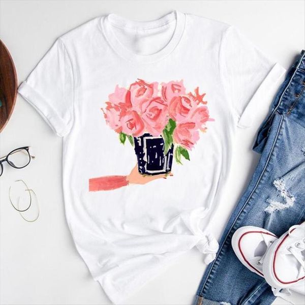 graphic cartoon floral love watercolor womens t shirt short sleeve summer fashion print female clothes tees, White
graphic cartoon floral love watercolor womens t shirt short sleeve summer fashion print female clothes tees, White