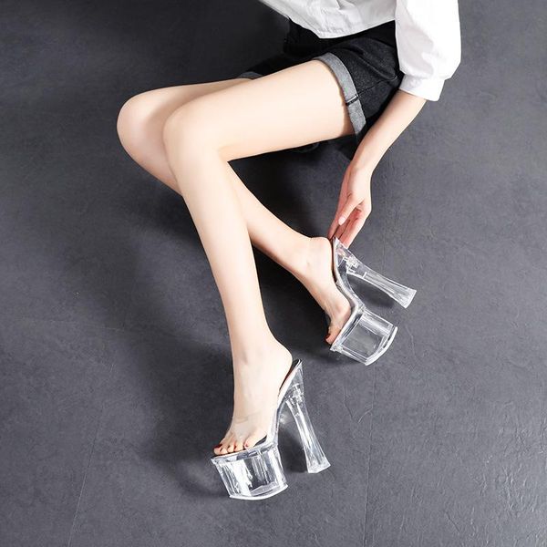 slippers fashion super high heel women pvc solid platform party club slides square heels wedding shoes, Black
slippers fashion super high heel women pvc solid platform party club slides square heels wedding shoes, Black