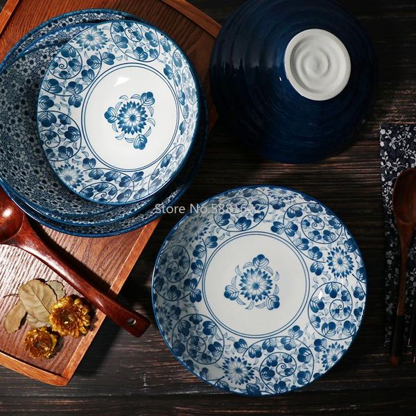 bowls 1pc japanese bowl ramen noodle blue and white ceramic dinnerware salad rice fruit soup 6.5/7.5/8.5 inch
bowls 1pc japanese bowl ramen noodle blue and white ceramic dinnerware salad rice fruit soup 6.5/7.5/8.5 inch