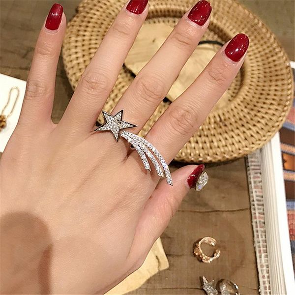 cluster rings micro pave zircon big star for women 2021 jewelry personality statement ring, Golden;silver
cluster rings micro pave zircon big star for women 2021 jewelry personality statement ring, Golden;silver