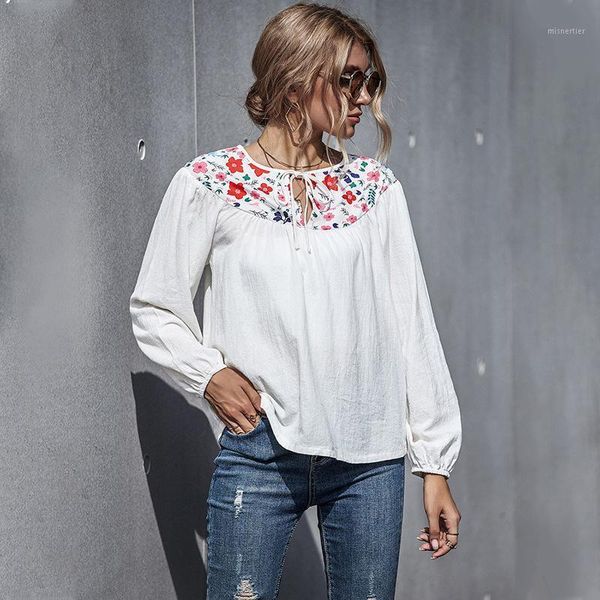 women's t-shirt zoulv women office lady full sleeve t shirt 2021 autumn winter sweet floral o-neck cotton shirts for, White
women's t-shirt zoulv women office lady full sleeve t shirt 2021 autumn winter sweet floral o-neck cotton shirts for, White