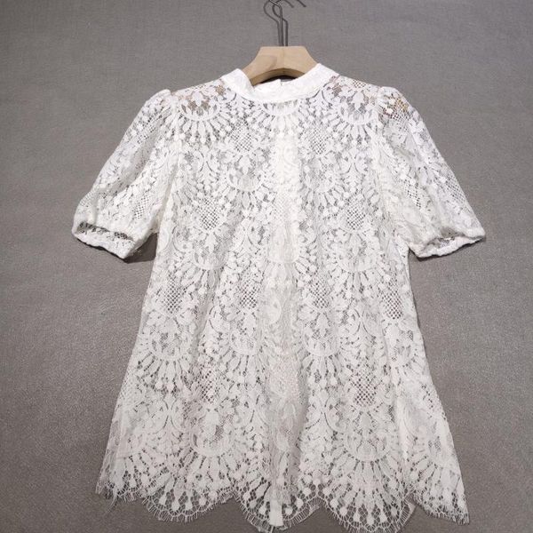 women's blouses & shirts 2021 women fashion short-sleeved casual hollow lace carved shirt 0720, White
women's blouses & shirts 2021 women fashion short-sleeved casual hollow lace carved shirt 0720, White