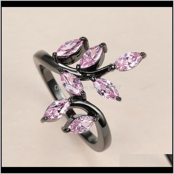 jewelrydainty female pink crystal stone ring luxury 14kt black gold wedding rings for women charm bride leaf zircon engagement drop delivery, Slivery;golden
jewelrydainty female pink crystal stone ring luxury 14kt black gold wedding rings for women charm bride leaf zircon engagement drop delivery, Slivery;golden