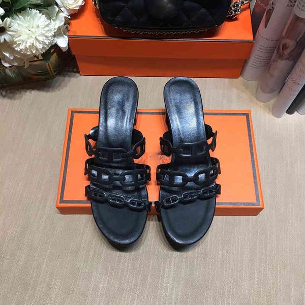 70% off wholesale flip-flops summer women square heel chunky heels slippers chain color luxury designer sandals woman real leather party sho, Black
70% off wholesale flip-flops summer women square heel chunky heels slippers chain color luxury designer sandals woman real leather party sho, Black