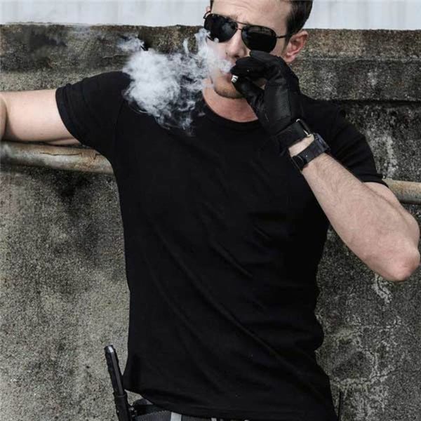 men t shirts summer cotton solid color short sleeve slim breathable men's streetwear male tees, White;black
men t shirts summer cotton solid color short sleeve slim breathable men's streetwear male tees, White;black