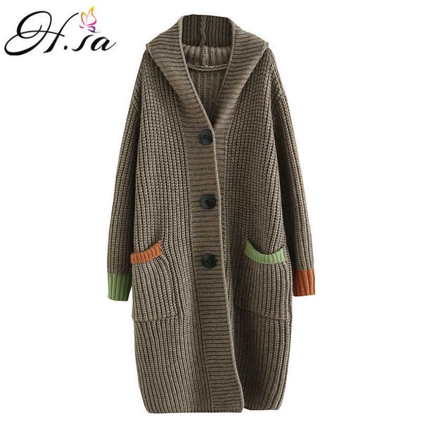 h.sa winter women long sweater coat hooded knit jackets thick warm winter long knit coats overszied sweater cardigans 210716, White;black
h.sa winter women long sweater coat hooded knit jackets thick warm winter long knit coats overszied sweater cardigans 210716, White;black