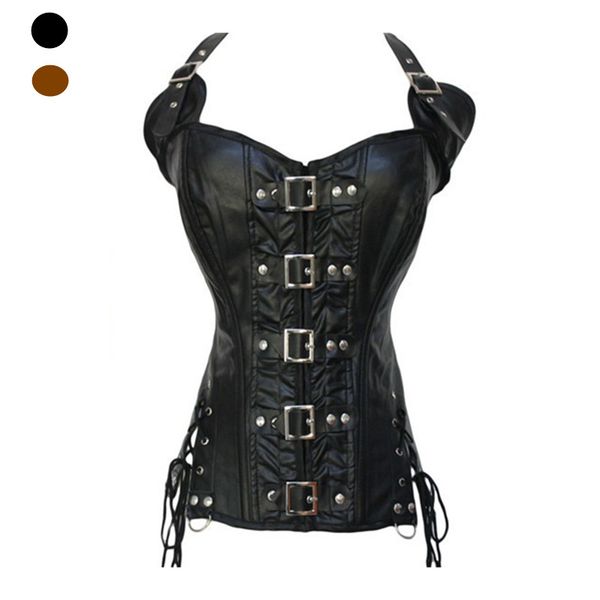Woman Bustiers 2016 Steampunk Corset Vintage Leather Fitness Women Sexy Hot Corsets And Bustiers Halter Slim Gothic Corselet Overbust Hot Sa, Black;white
Woman Bustiers 2016 Steampunk Corset Vintage Leather Fitness Women Sexy Hot Corsets And Bustiers Halter Slim Gothic Corselet Overbust Hot Sa, Black;white