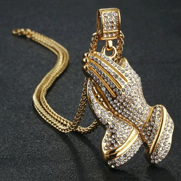 gold silver color stainless steel link chain necklace for women full crystals prayer hands pendant religious chains jewelry necklaces
gold silver color stainless steel link chain necklace for women full crystals prayer hands pendant religious chains jewelry necklaces