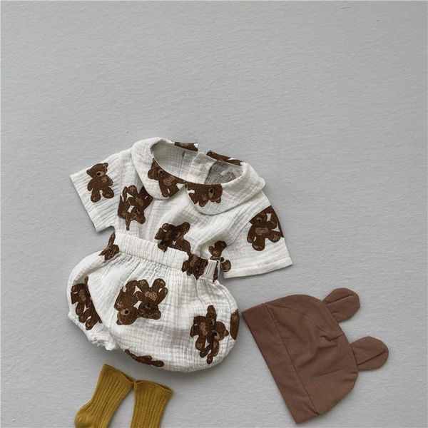 clothing sets baby clothes for born boy girl summer suit toddler +shorts 2pcs korean bear print outfits, White
clothing sets baby clothes for born boy girl summer suit toddler +shorts 2pcs korean bear print outfits, White