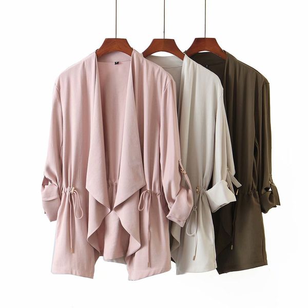 Long Fashion Trench Coat 2021 Women' Vertical Casual Suit Solid Color 7-sleeve Windbreaker Model Front Long Back Jacket, White
Long Fashion Trench Coat 2021 Women' Vertical Casual Suit Solid Color 7-sleeve Windbreaker Model Front Long Back Jacket, White