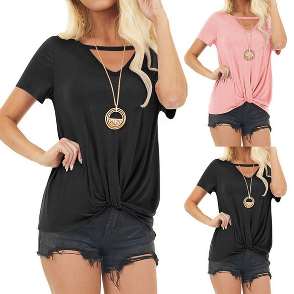 casual dresses 2021 spring and summer women's knot v-neck short sve t-shirt, Black;gray
casual dresses 2021 spring and summer women's knot v-neck short sve t-shirt, Black;gray