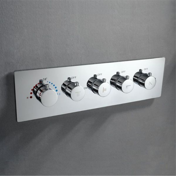 bathroom chrome shower controller thermostatic faucets vertical wall mounted mixer valve brass control showerheads sets
bathroom chrome shower controller thermostatic faucets vertical wall mounted mixer valve brass control showerheads sets