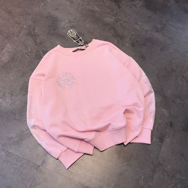 ch crow xin21 autumn and winter new diamond inlaid horseshoe pink lazy wind round neck tide brand pullover cotton sweater women's fashi, Black
ch crow xin21 autumn and winter new diamond inlaid horseshoe pink lazy wind round neck tide brand pullover cotton sweater women's fashi, Black