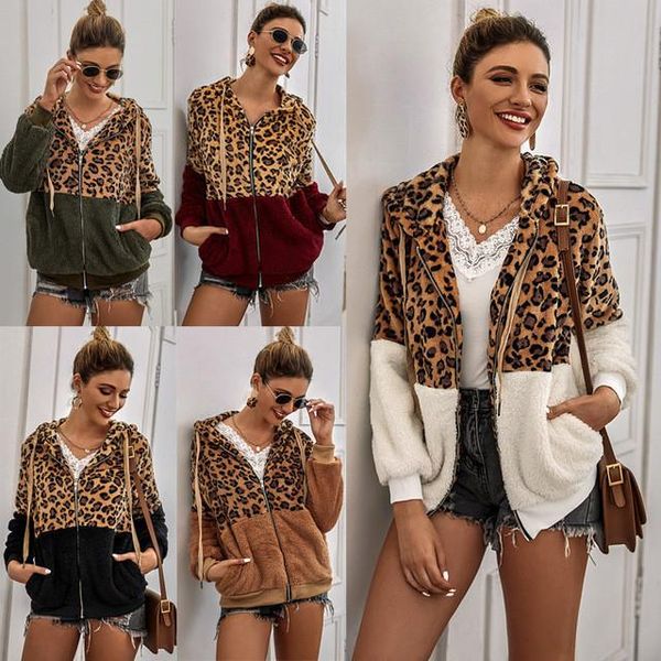 women's wool & blends 2021 winter wrapping hooded leopard spinning coat woolen sweater street style, Black
women's wool & blends 2021 winter wrapping hooded leopard spinning coat woolen sweater street style, Black