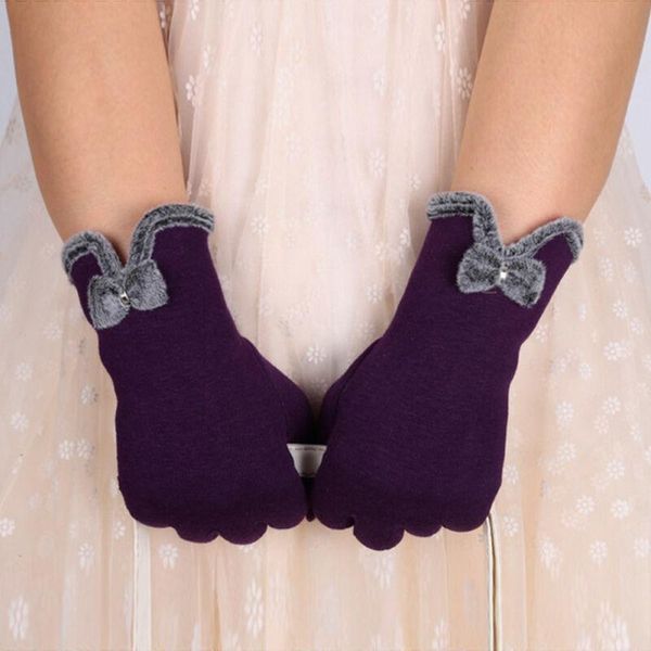five fingers gloves womens ladies bow fleece lined warm thick touch screen full finger winter gifts, Blue;gray
five fingers gloves womens ladies bow fleece lined warm thick touch screen full finger winter gifts, Blue;gray