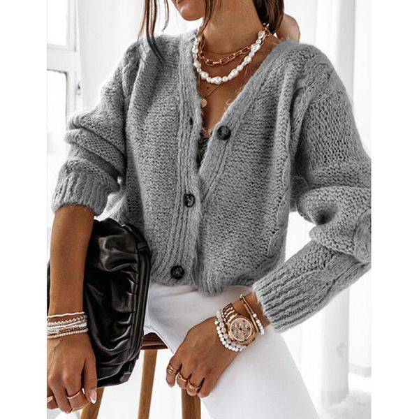 women's knits & tees women casual front buttons knitted cardigan long sleeve v neck solid warm high street sweater 2021 winter fashion, White
women's knits & tees women casual front buttons knitted cardigan long sleeve v neck solid warm high street sweater 2021 winter fashion, White