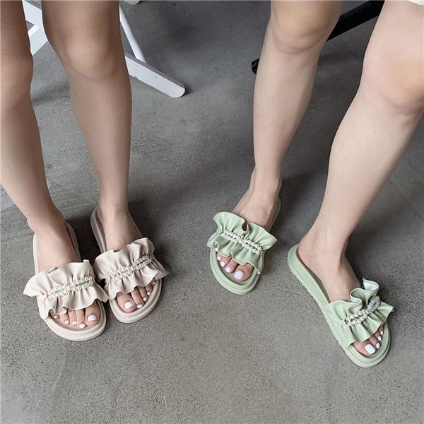 slippers pearl outdoor women summer beach platform sandals brand design slides, Black
slippers pearl outdoor women summer beach platform sandals brand design slides, Black