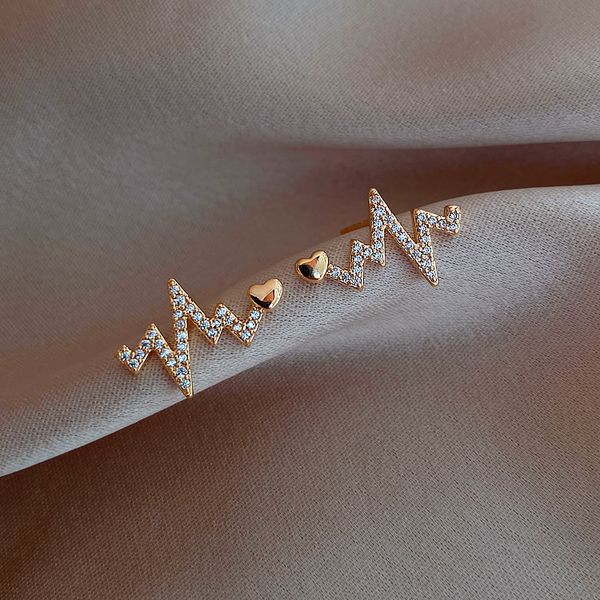 korean new trendy creative heart electrocardiogram stud ear charm lady rhinestone heartbeat earrings party jewelry unusual gifts for women g, Golden
korean new trendy creative heart electrocardiogram stud ear charm lady rhinestone heartbeat earrings party jewelry unusual gifts for women g, Golden