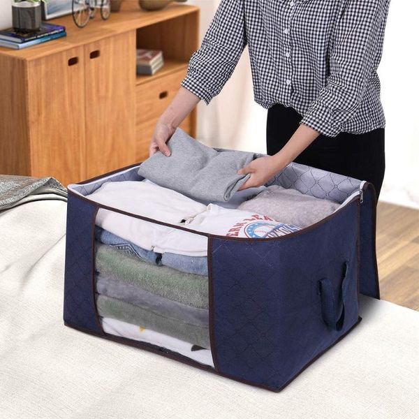 storage bags set of 2 foldable bag large clothes organizer, clear window carry handles great for closets, bedrooms
storage bags set of 2 foldable bag large clothes organizer, clear window carry handles great for closets, bedrooms