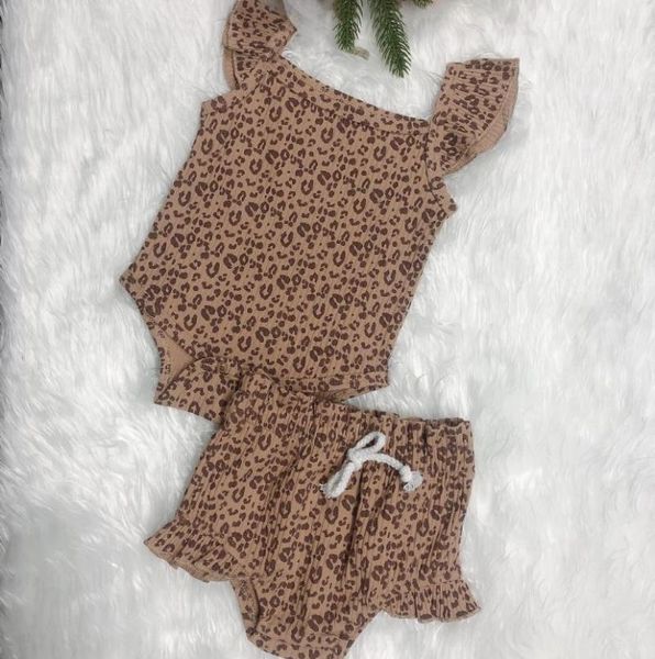 summer born baby girl leopard 2pcs romper set ruffled sleeve square neck triangle bodysuit with elastic shorts baby's sets clothing, White
summer born baby girl leopard 2pcs romper set ruffled sleeve square neck triangle bodysuit with elastic shorts baby's sets clothing, White