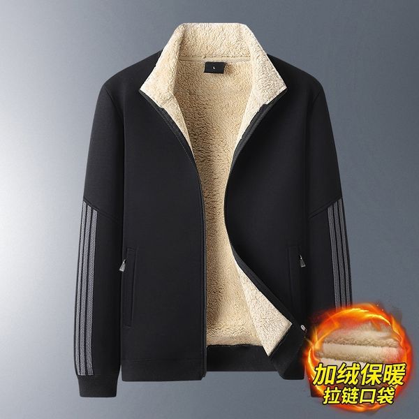 hoodies & sweatshirts cashmere coat men's winter middle-aged and elderly fashion versatile inner plush thickened warm cardigan sweater, Black
hoodies & sweatshirts cashmere coat men's winter middle-aged and elderly fashion versatile inner plush thickened warm cardigan sweater, Black