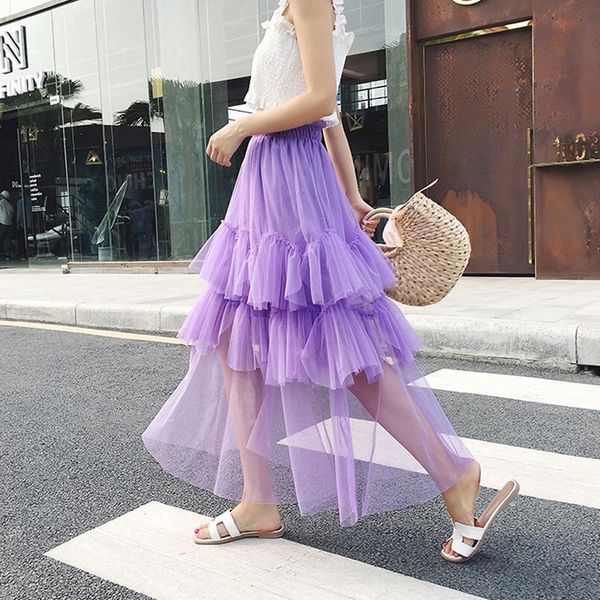 skirts bgteever irregular mesh a-line women skirt tulle voile see through ruched female elastic waist faldas saias femininas, Black
skirts bgteever irregular mesh a-line women skirt tulle voile see through ruched female elastic waist faldas saias femininas, Black